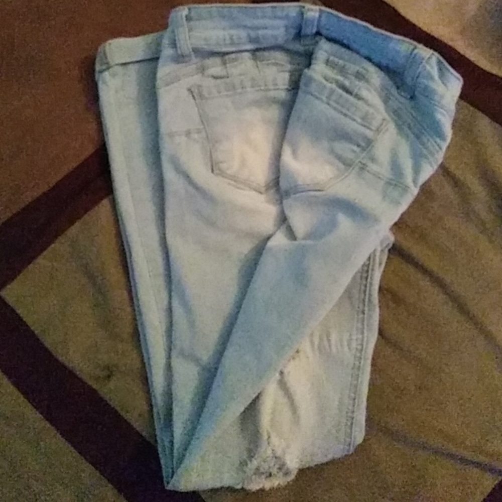 Light Blue Distressed Jeans